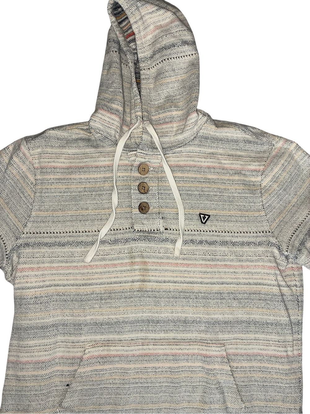 EUC Vissla Baja Hoodie Boys Large Beach Surf Pullover Stripe Sweatshirt - Picture 3 of 9